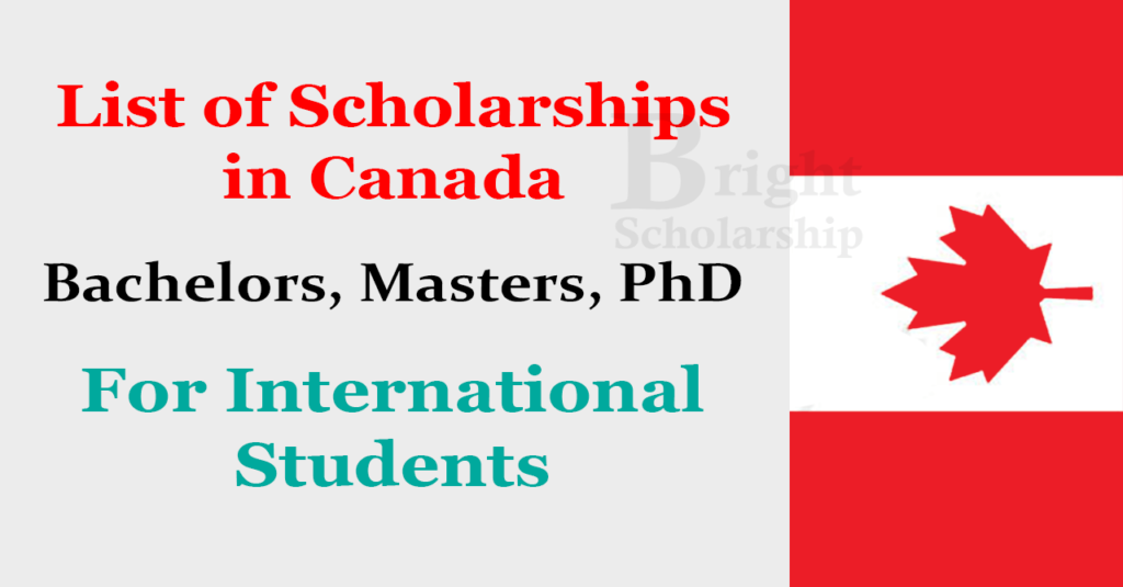Scholarships in Canada for International Students 2024